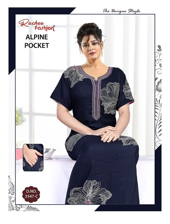 Alpine 1809 Ruchee Fashion Night Gowns Supplier India