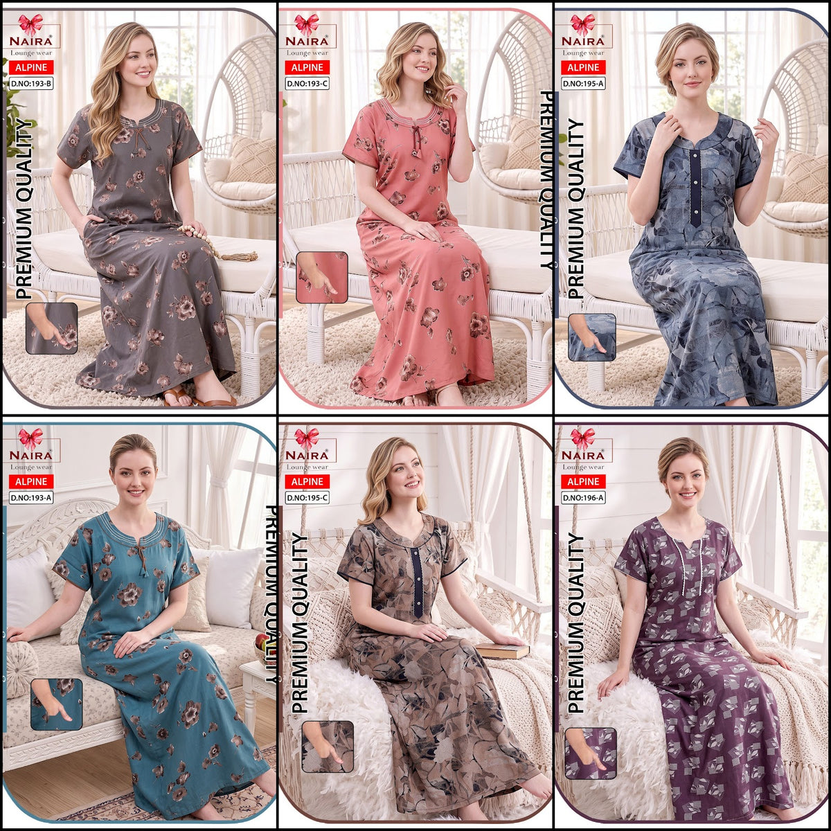 Alpine 211026 Naira Night Gowns Wholesaler India
