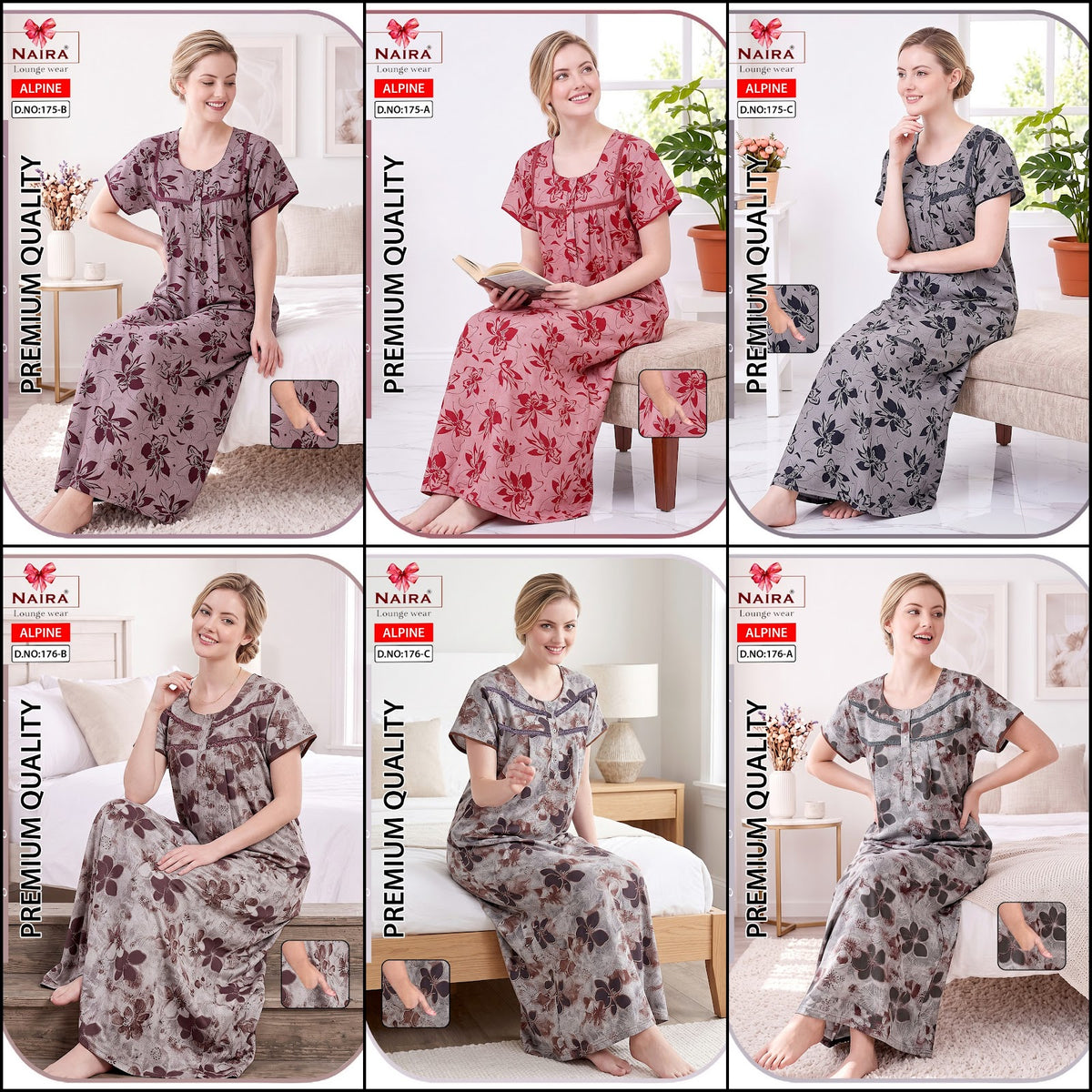 Alpine 211026 Naira Night Gowns Wholesaler India