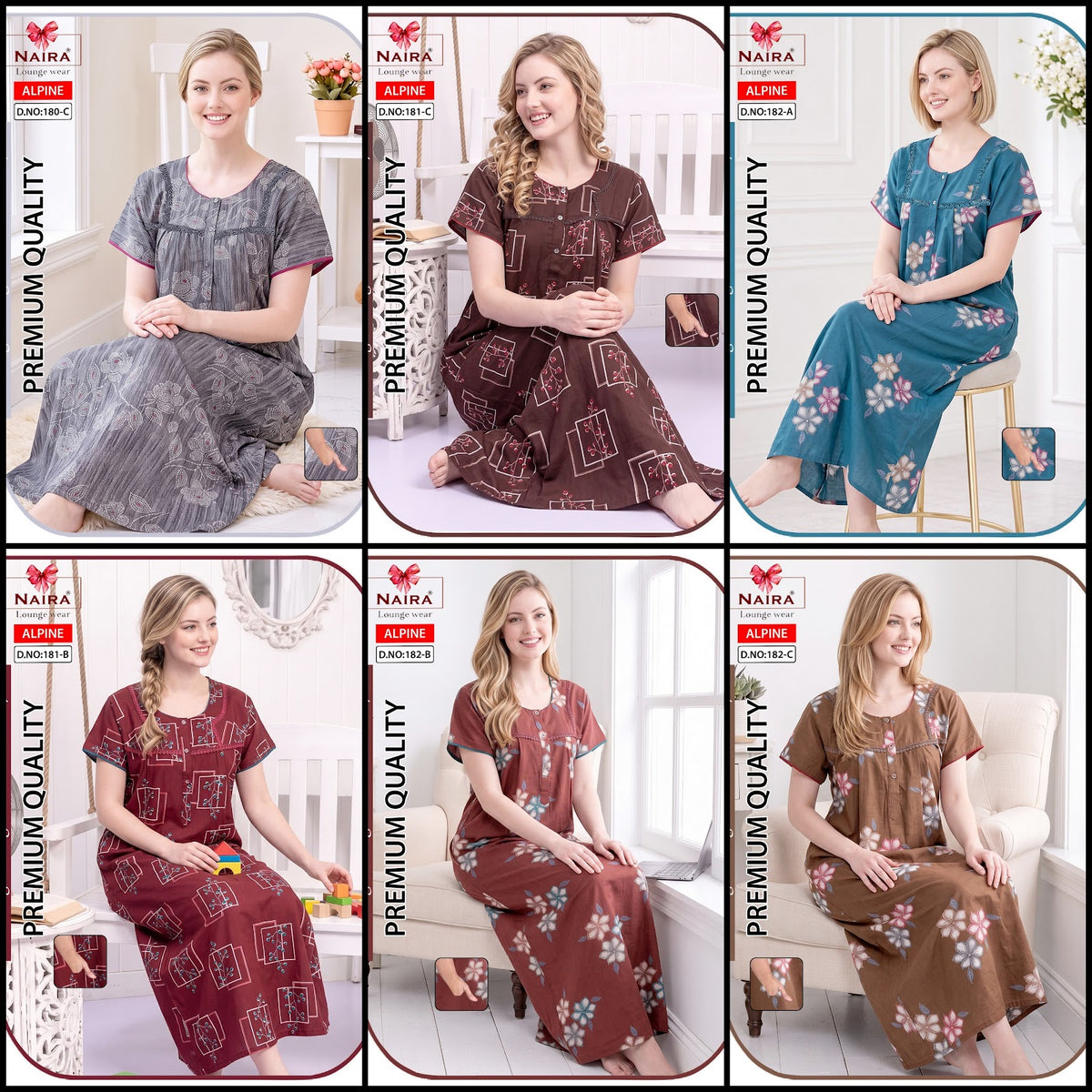 Alpine 211026 Naira Night Gowns Wholesaler India