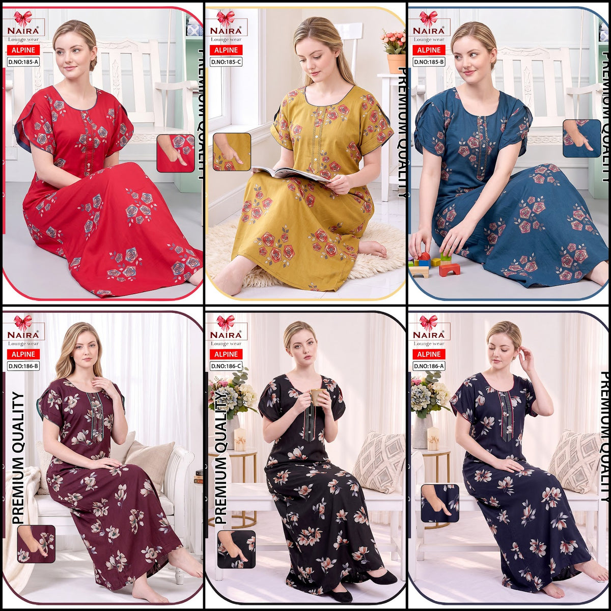 Alpine 211026 Naira Night Gowns Wholesaler India