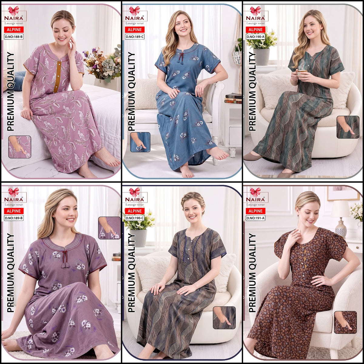 Alpine 211026 Naira Night Gowns Wholesaler India