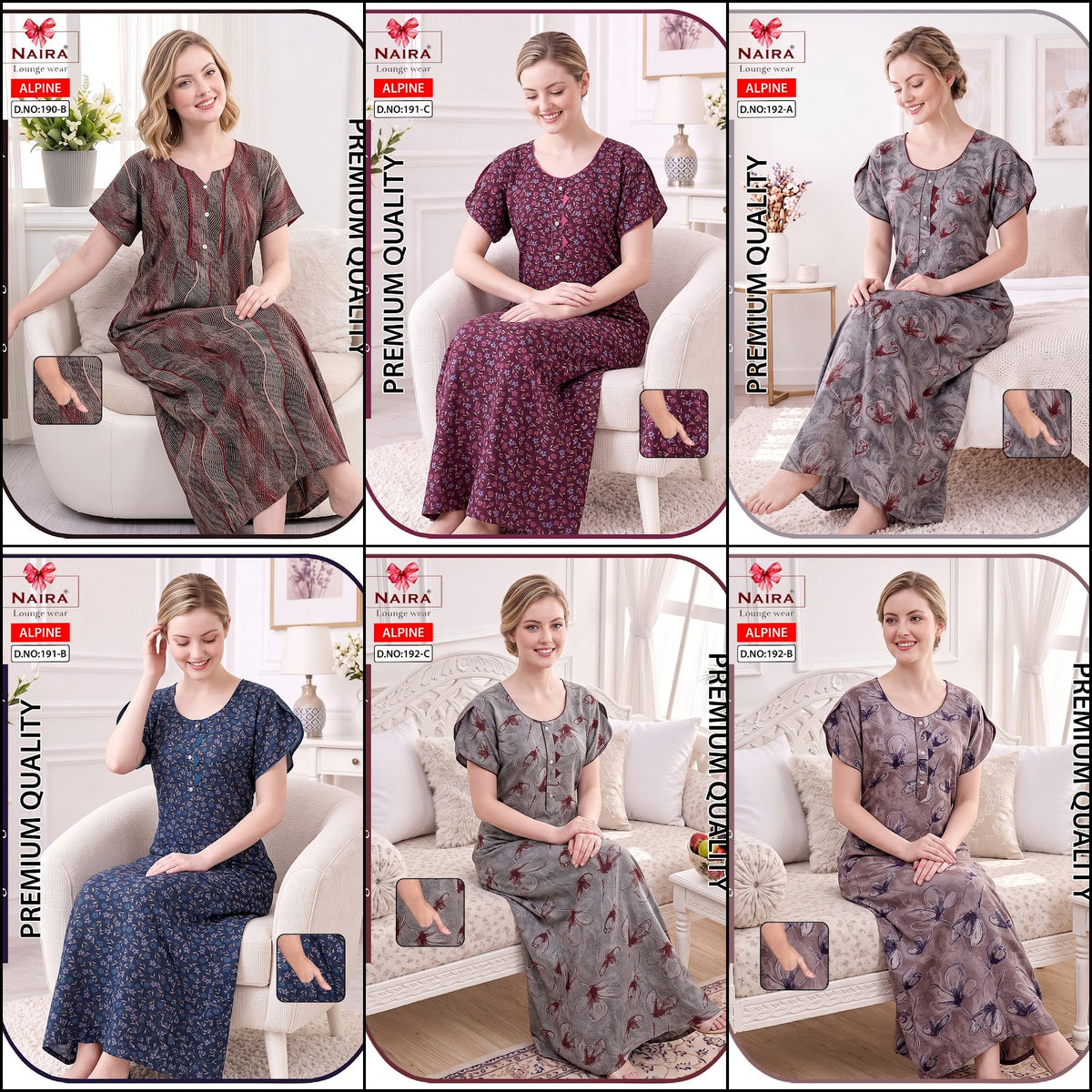 Alpine 211026 Naira Night Gowns Wholesaler India