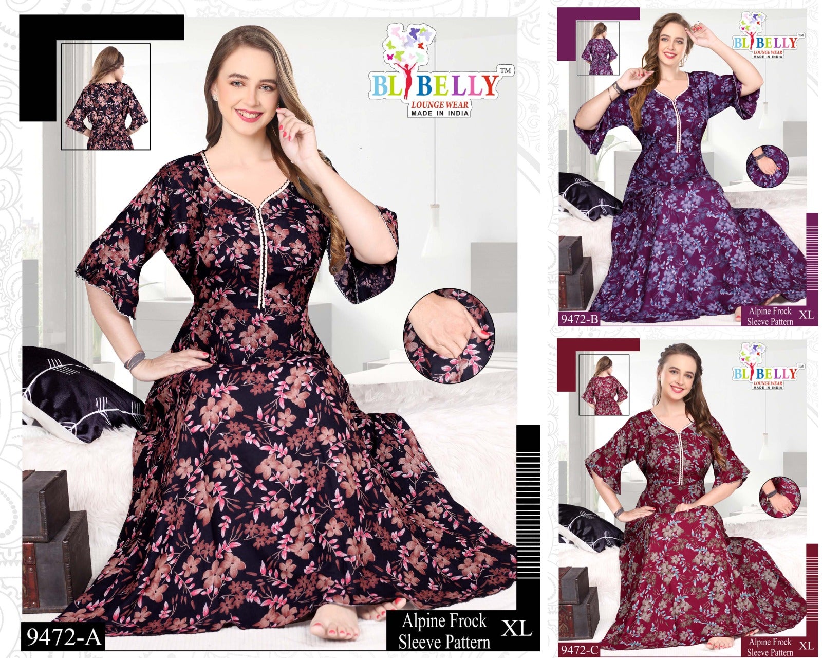 Alpine 220125 Belly Night Gowns Manufacturer Gujarat