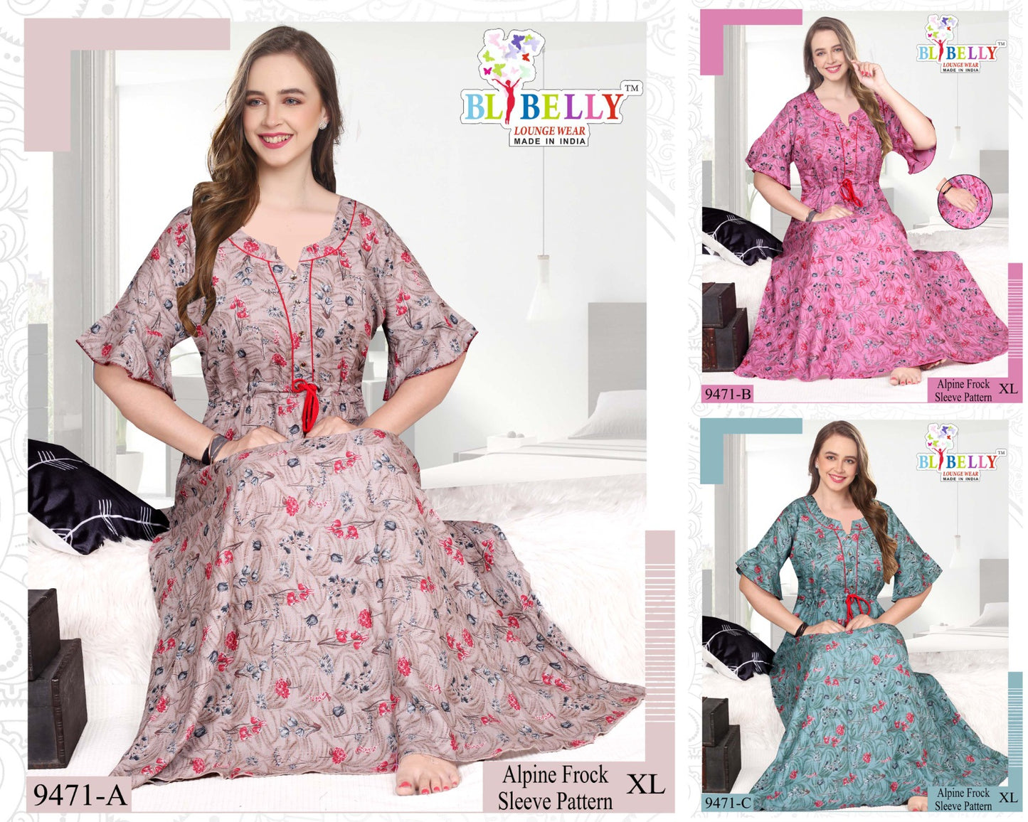 Alpine 220125 Belly Night Gowns Manufacturer Gujarat