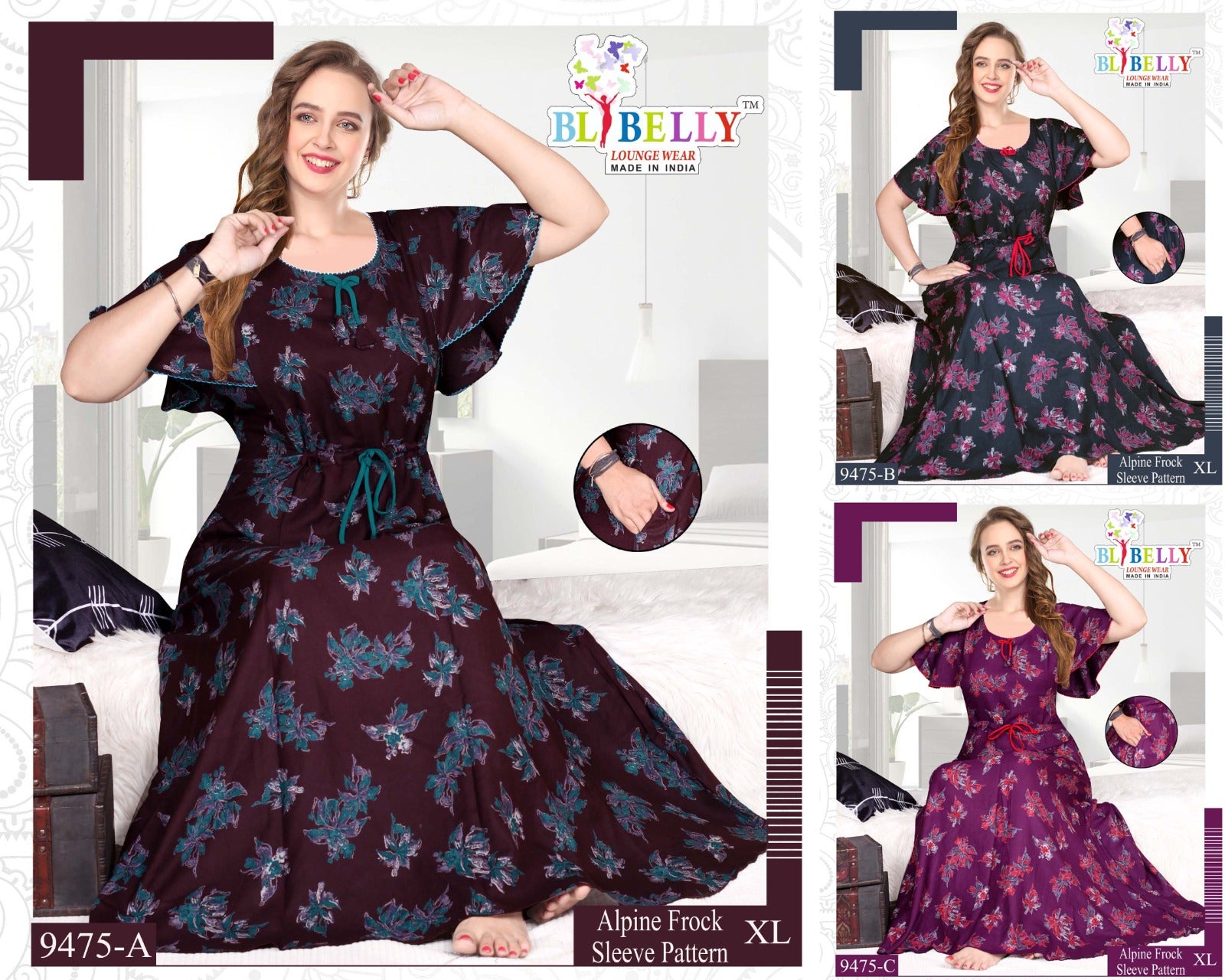 Alpine 220125 Belly Night Gowns Manufacturer Gujarat