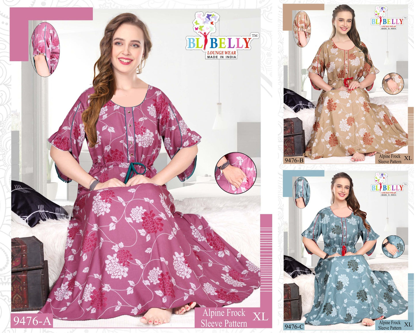 Alpine 220125 Belly Night Gowns Manufacturer Gujarat