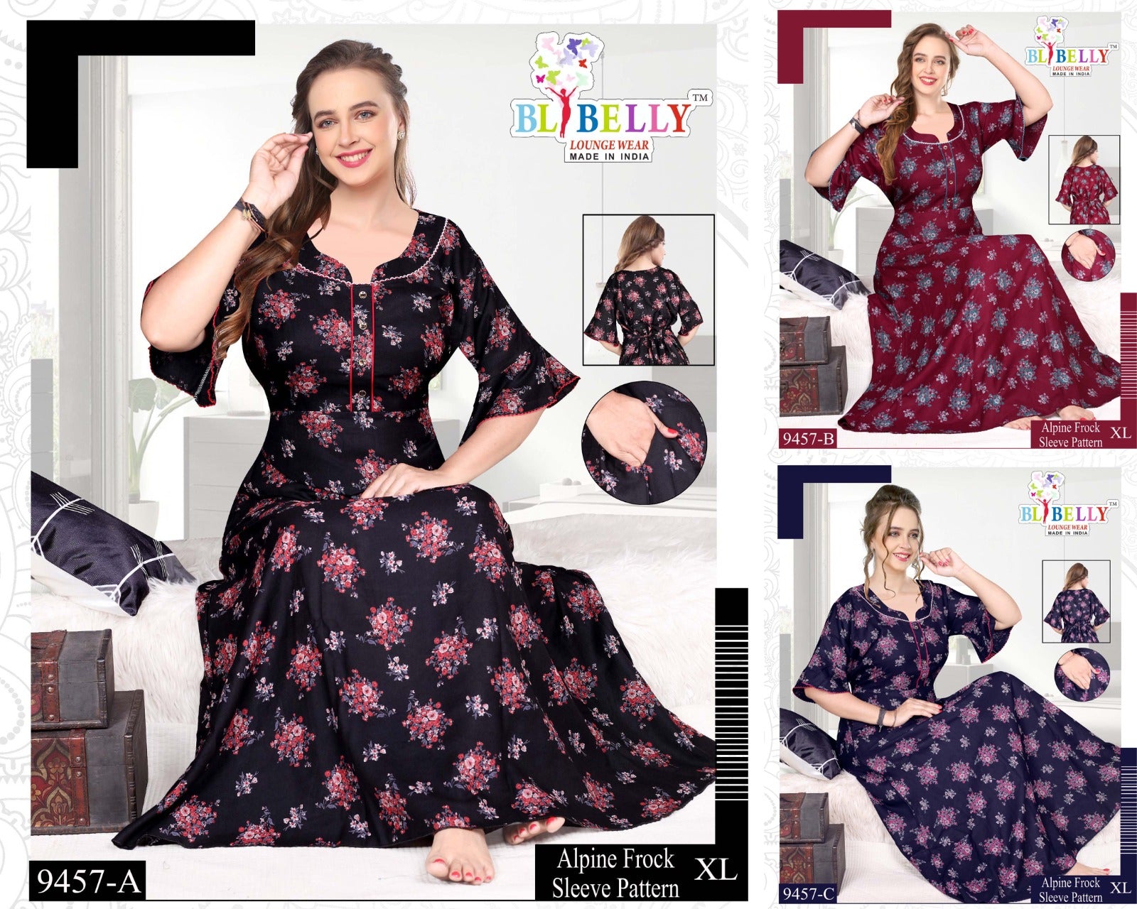 Alpine 220125 Belly Night Gowns Manufacturer Gujarat