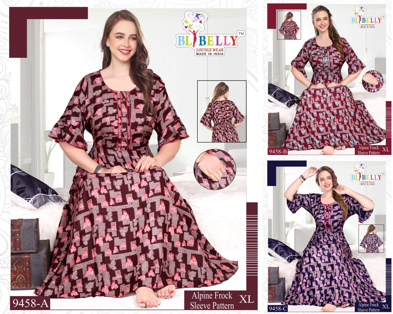 Alpine 220125 Belly Night Gowns Manufacturer Gujarat