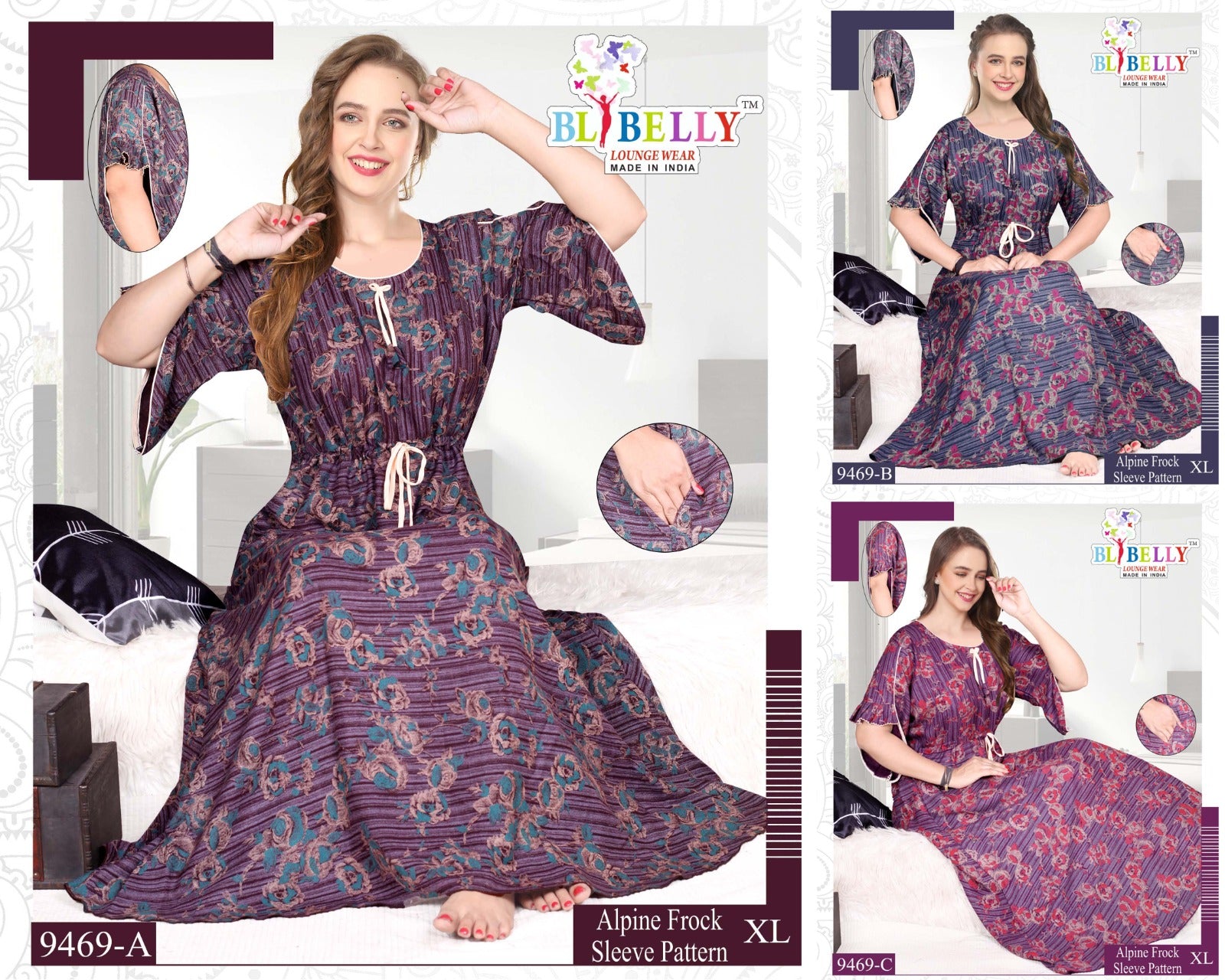 Alpine 220125 Belly Night Gowns Manufacturer Gujarat