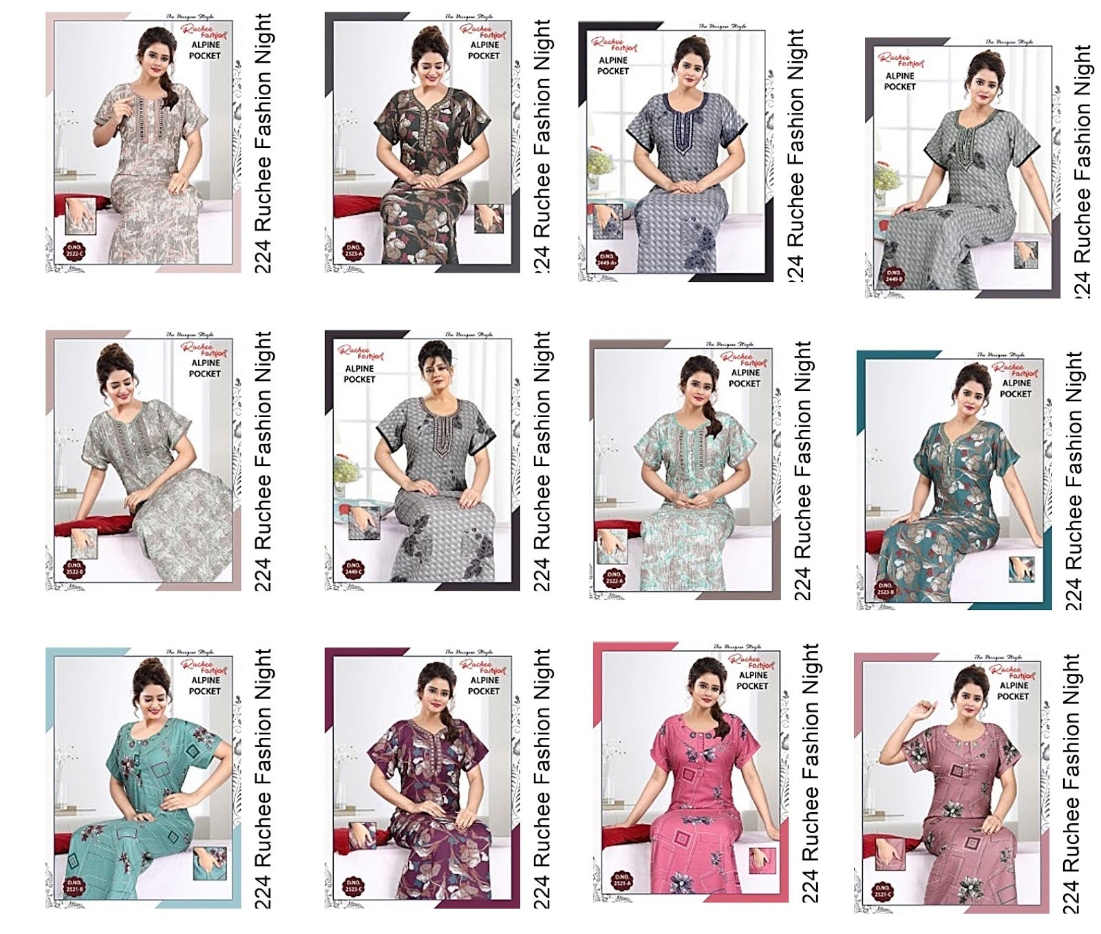 Alpine 271224 Ruchee Fashion Night Gowns Manufacturer