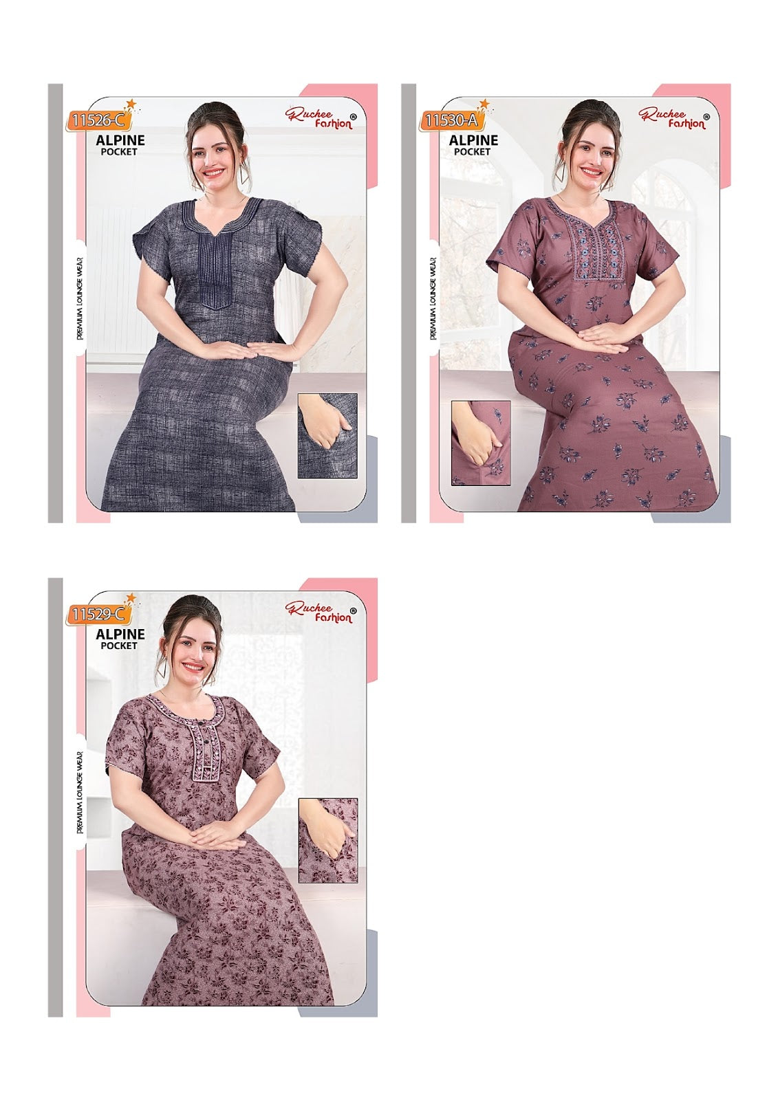 Alpine 280325 Ruchee Fashion Night Gowns Wholesale Price