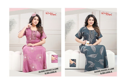 Alpine 2810 Ruchee Fashion Night Gowns Manufacturer India