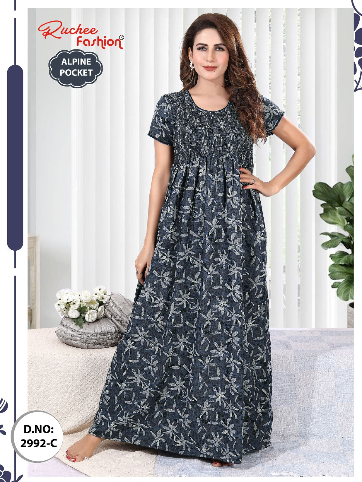 Alpine 2986-2993 Ruchee Fashion Night Gowns Wholesaler