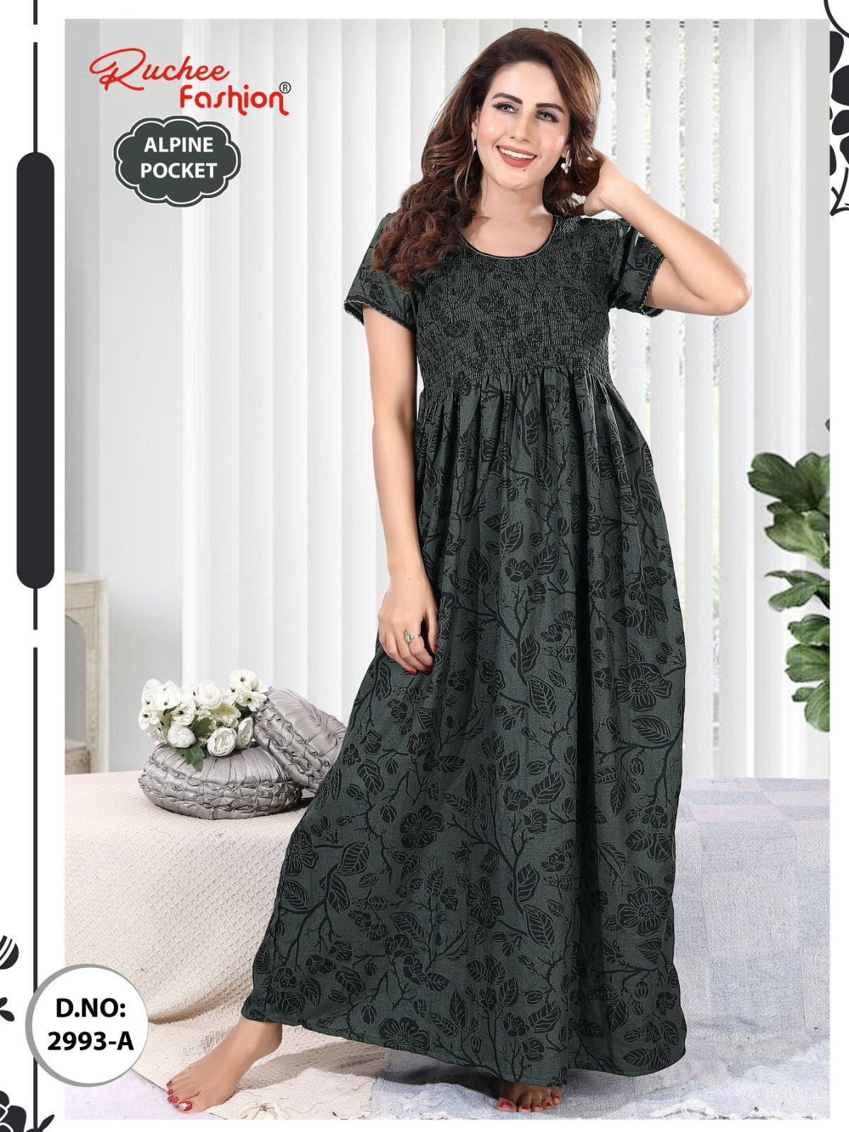 Alpine 2986-2993 Ruchee Fashion Night Gowns Wholesaler