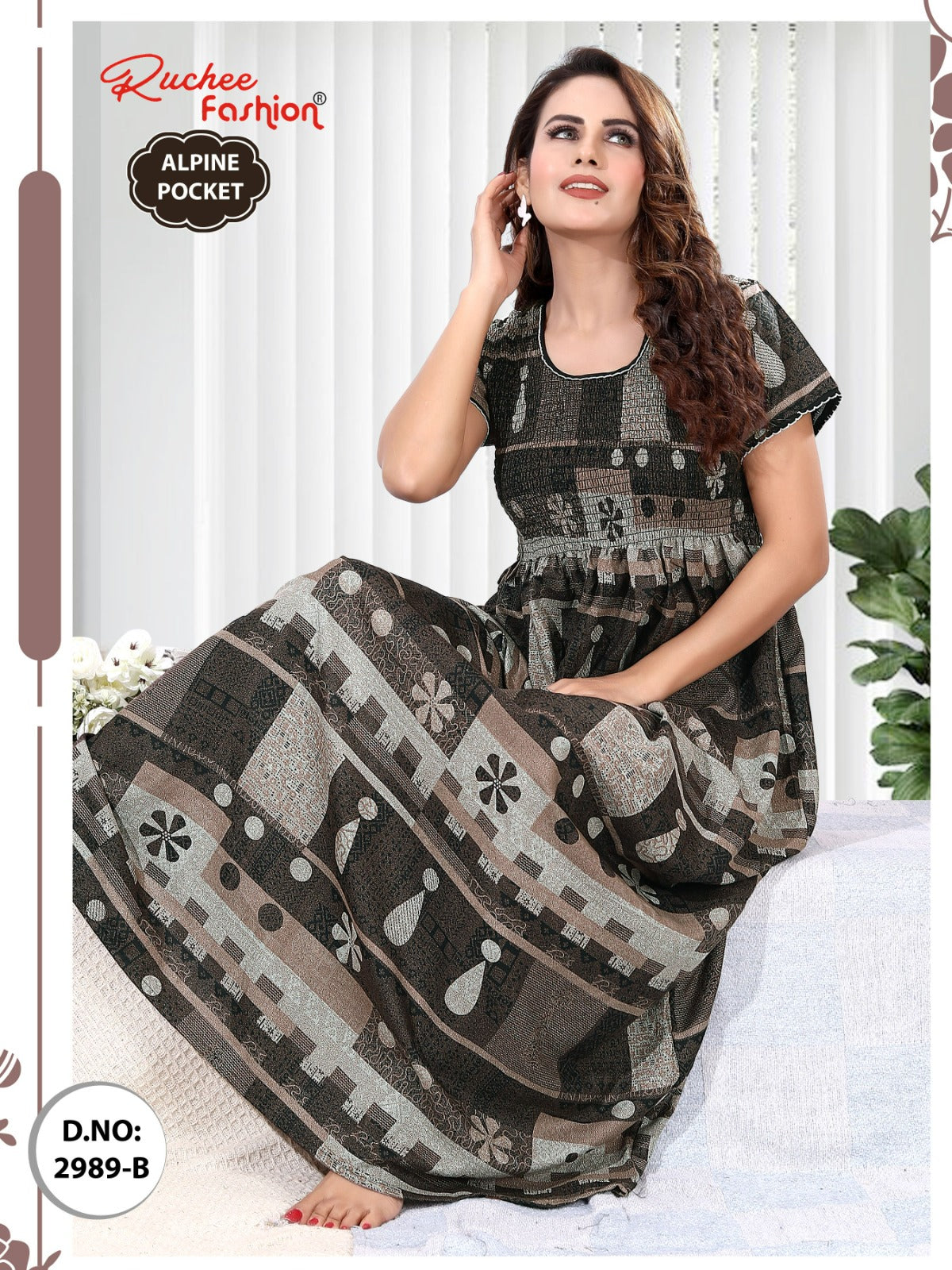 Alpine 2986-2993 Ruchee Fashion Night Gowns Wholesaler