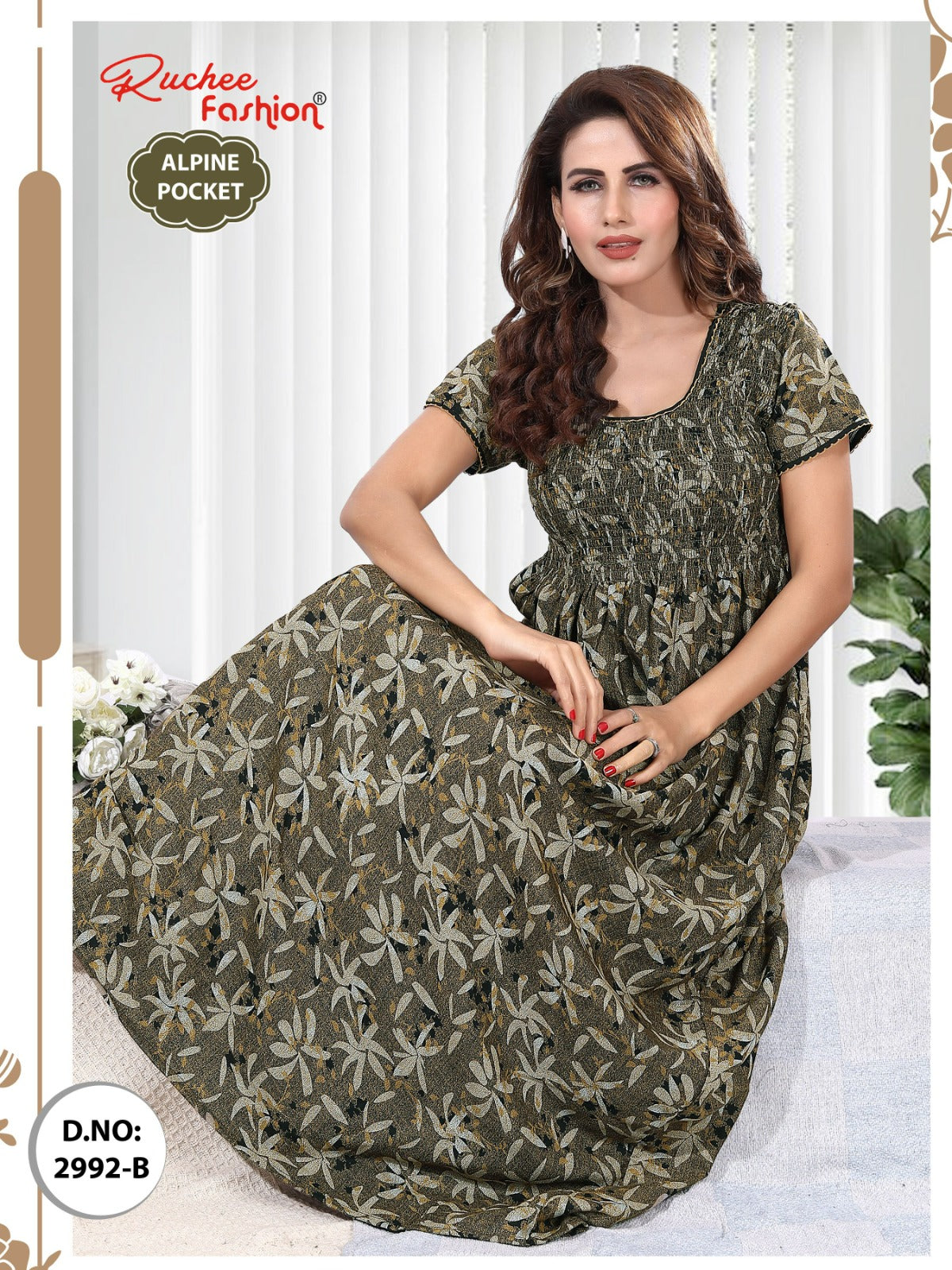 Alpine 2986-2993 Ruchee Fashion Night Gowns Wholesaler