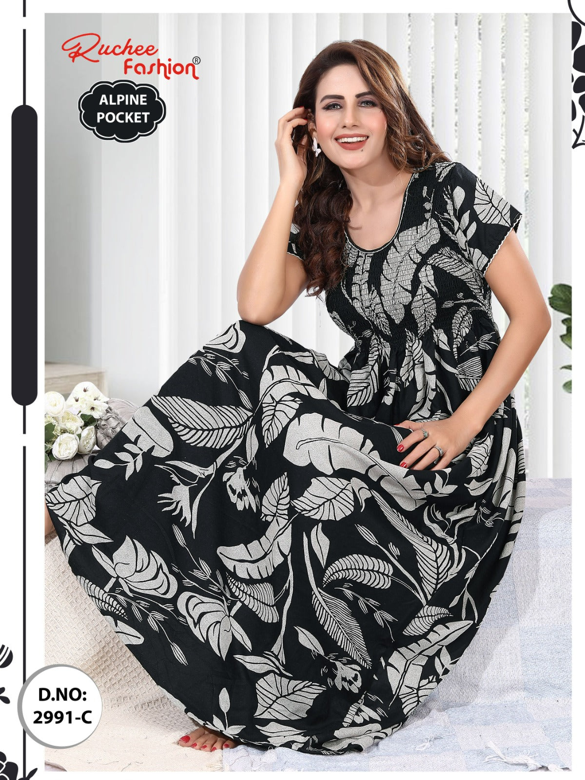 Alpine 2986-2993 Ruchee Fashion Night Gowns Wholesaler