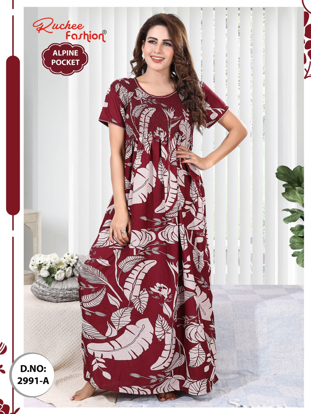 Alpine 2986-2993 Ruchee Fashion Night Gowns Wholesaler