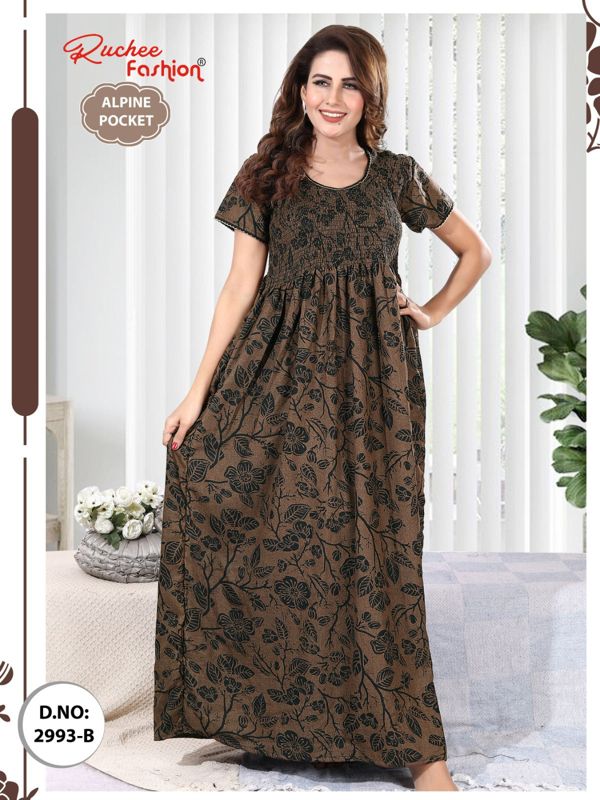 Alpine 2986-2993 Ruchee Fashion Night Gowns Wholesaler