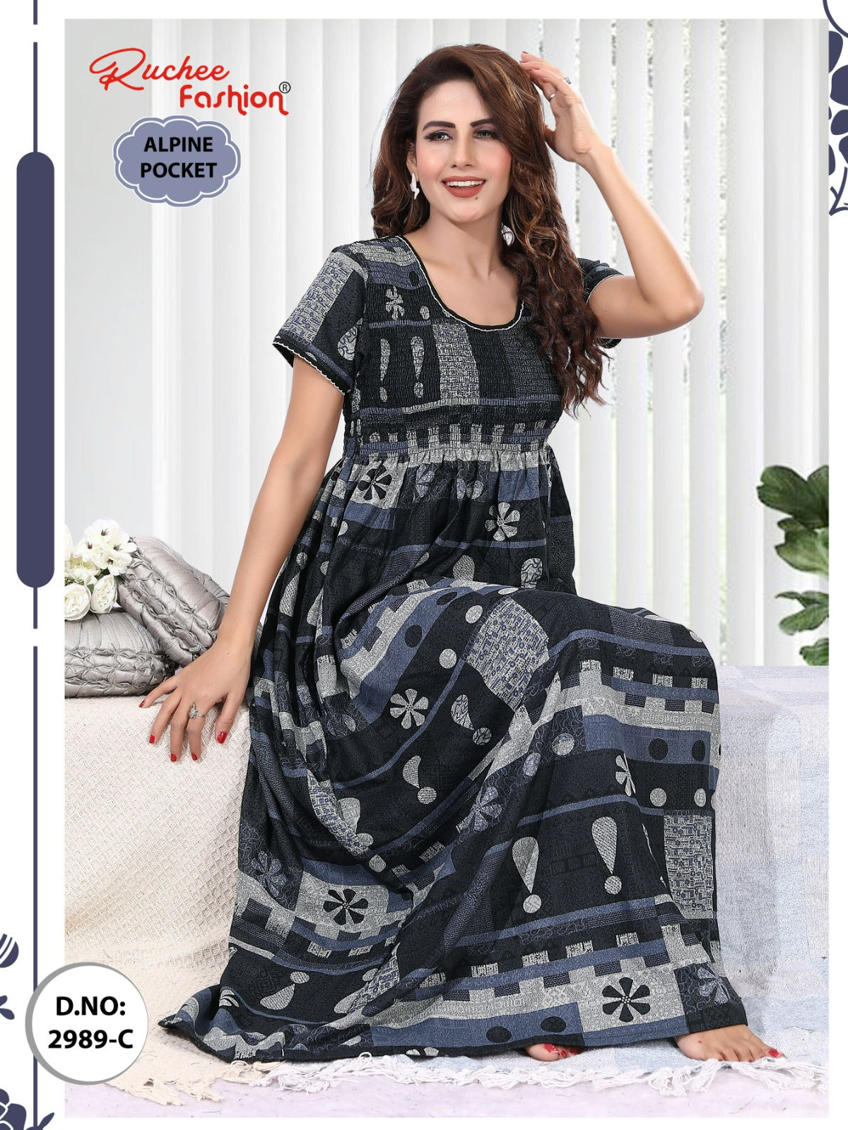 Alpine 2986-2993 Ruchee Fashion Night Gowns Wholesaler