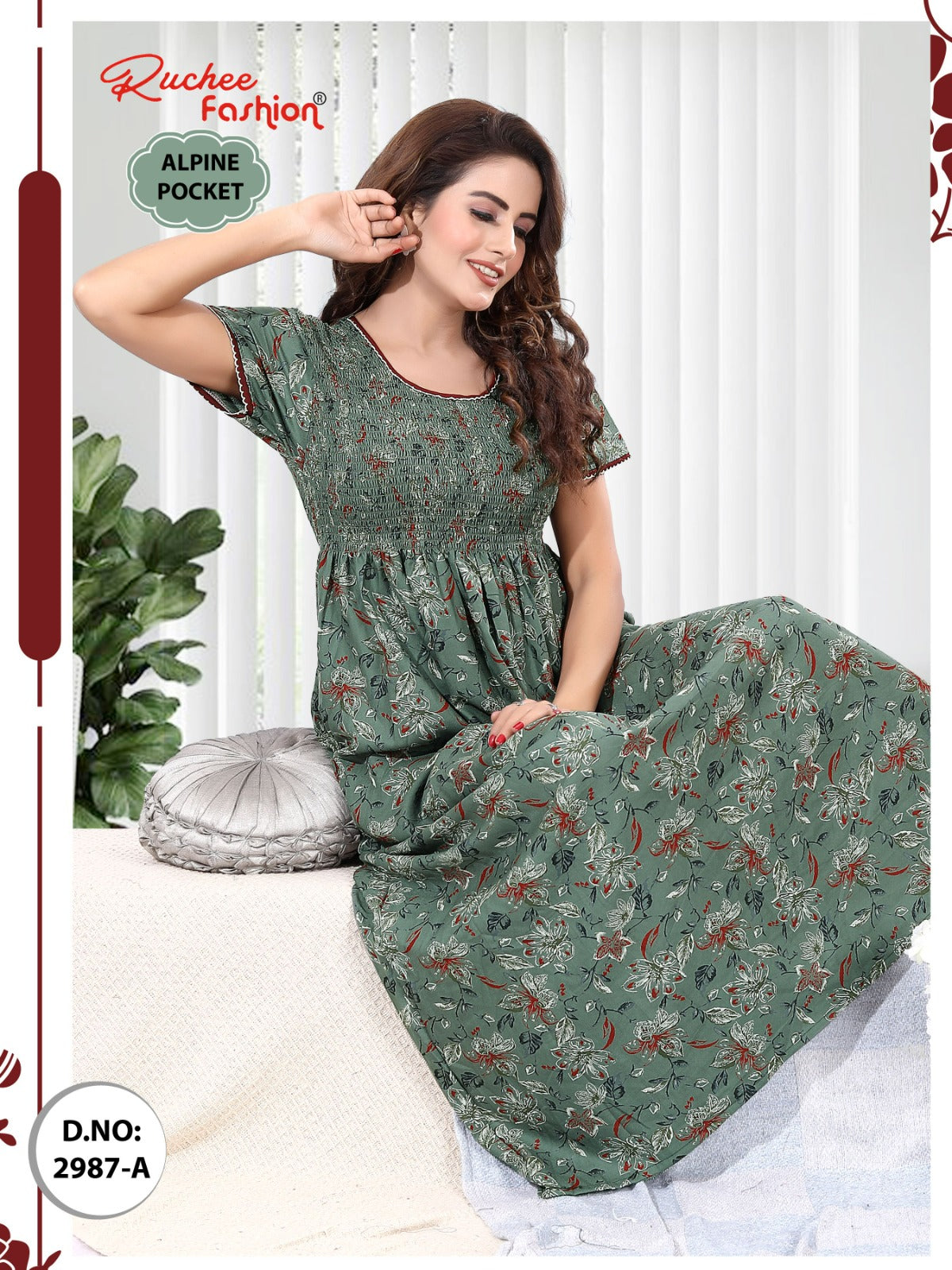 Alpine 2986-2993 Ruchee Fashion Night Gowns Wholesaler