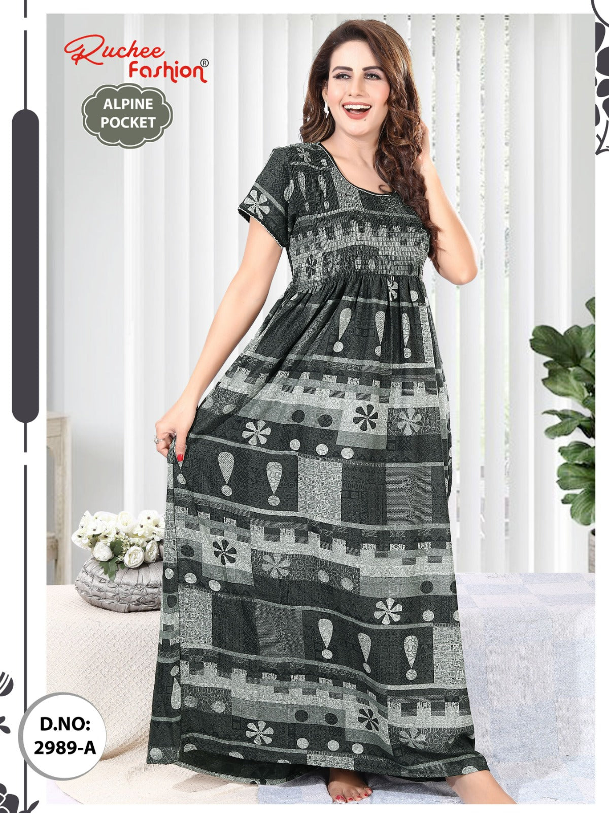 Alpine 2986-2993 Ruchee Fashion Night Gowns Wholesaler