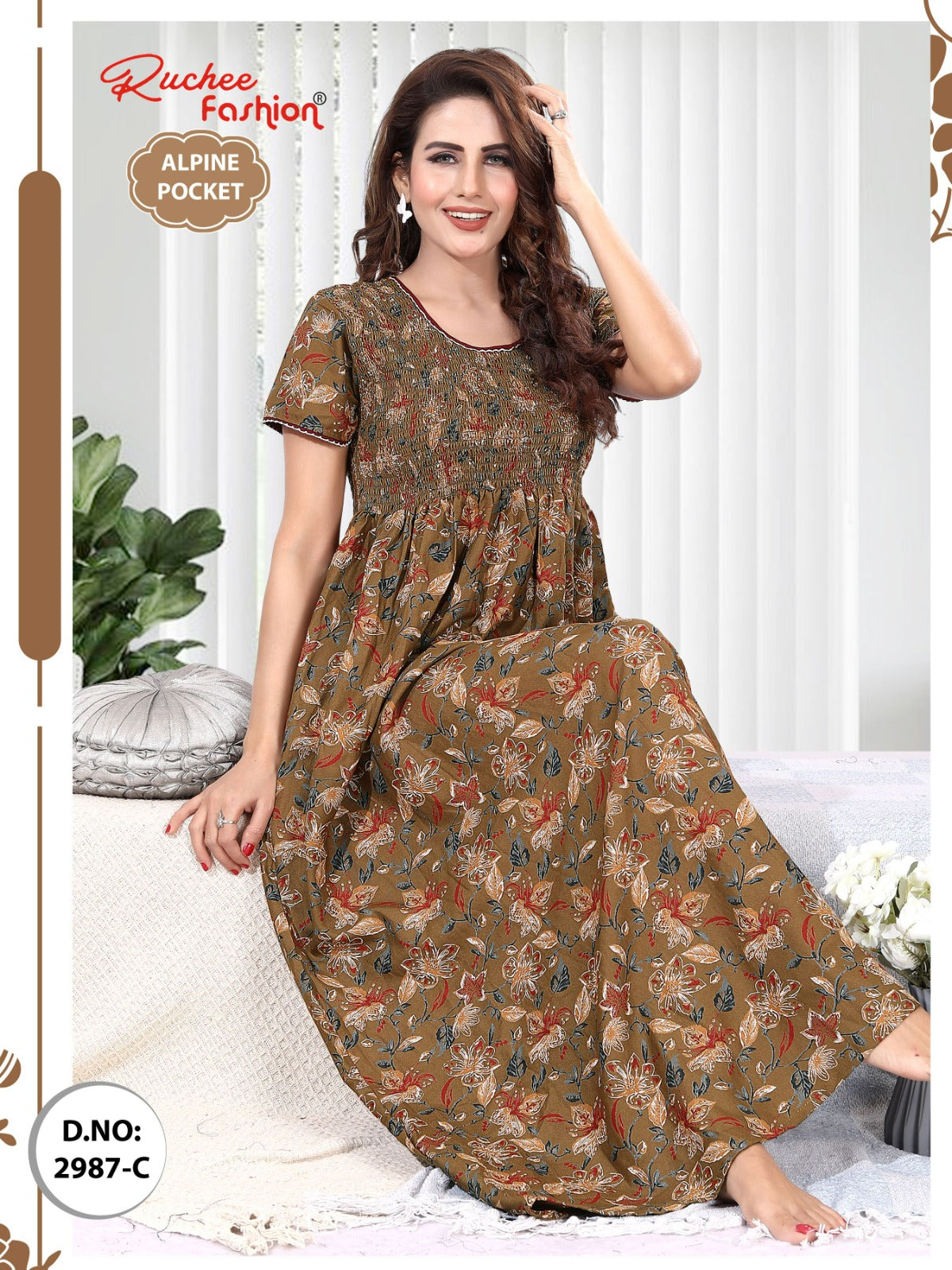 Alpine 2986-2993 Ruchee Fashion Night Gowns Wholesaler