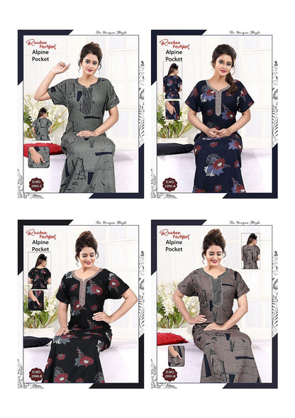 Alpine 2989-2996 Ruchee Fashion Night Gowns Wholesaler Ahmedabad