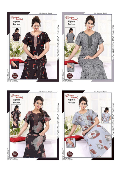 Alpine 2989-2996 Ruchee Fashion Night Gowns Wholesaler Ahmedabad