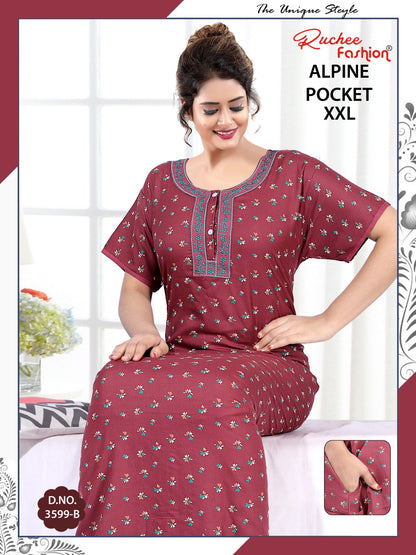 Alpine 2Xl Ruchee Fashion Night Gowns Manufacturer India