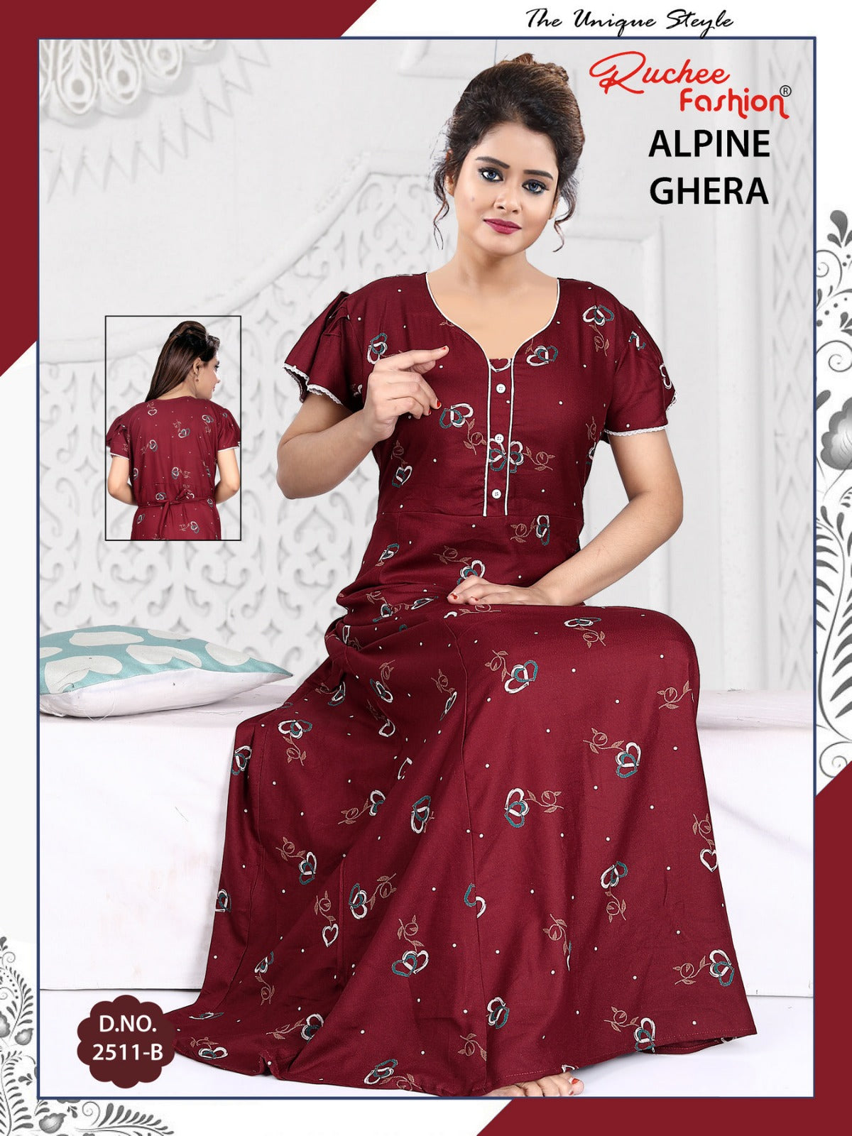 Alpine 311224 Ruchee Fashion Night Gowns Supplier Gujarat