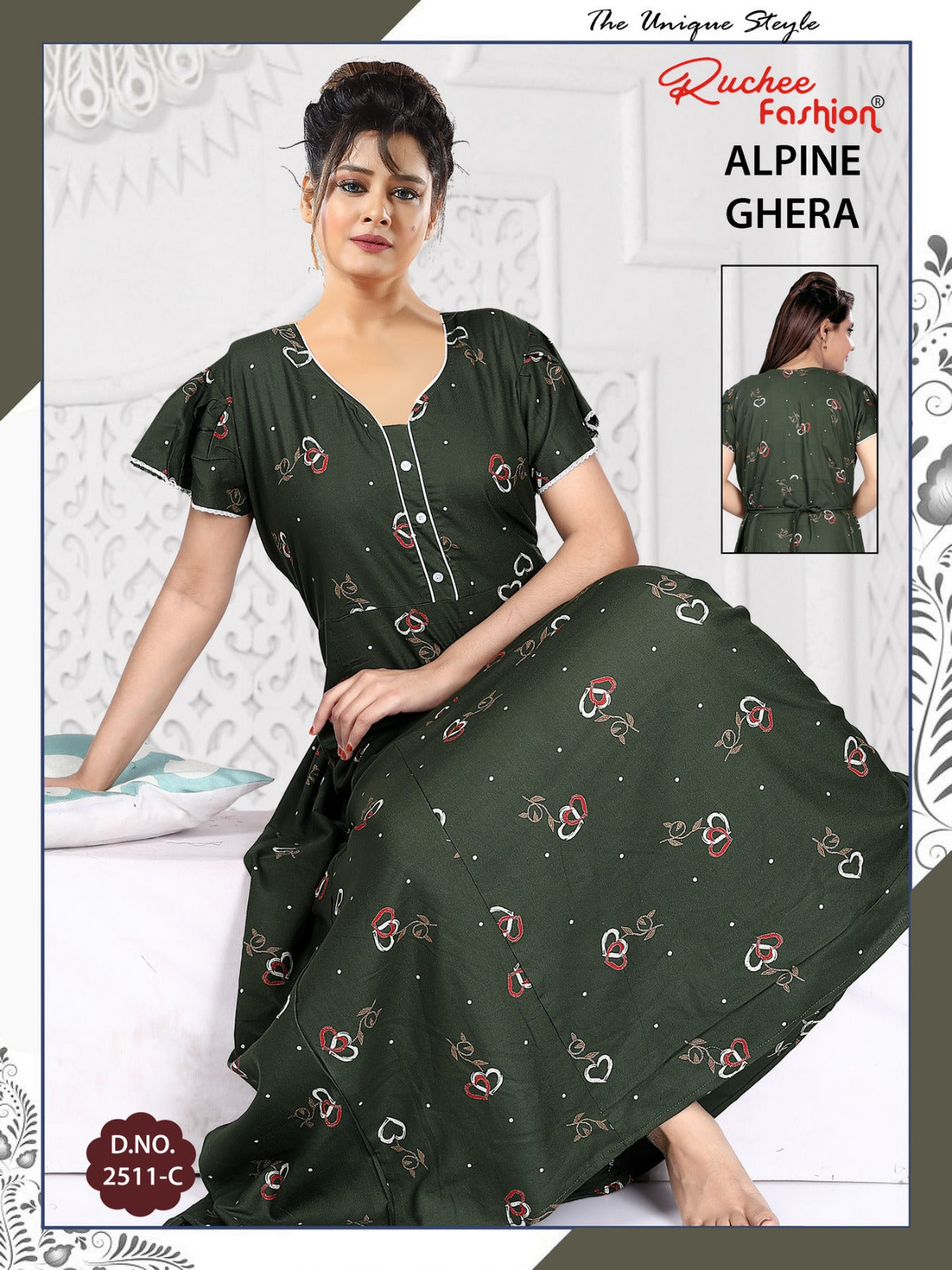 Alpine 311224 Ruchee Fashion Night Gowns Supplier Gujarat