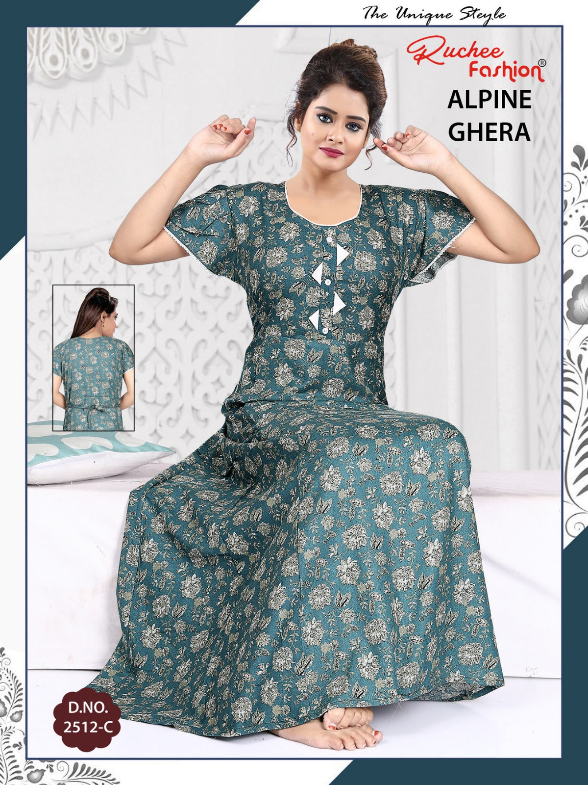 Alpine 311224 Ruchee Fashion Night Gowns Supplier Gujarat