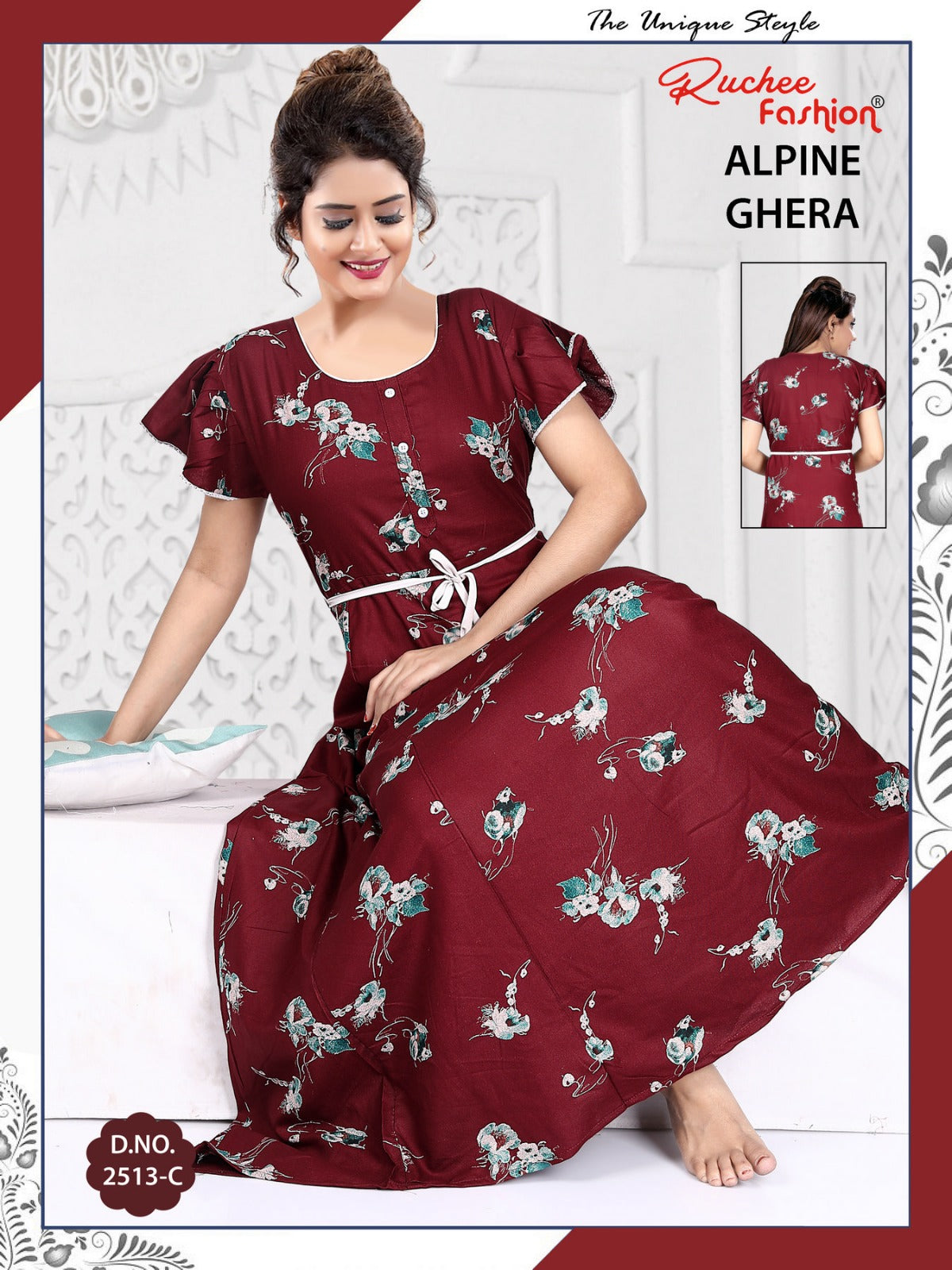 Alpine 311224 Ruchee Fashion Night Gowns Supplier Gujarat