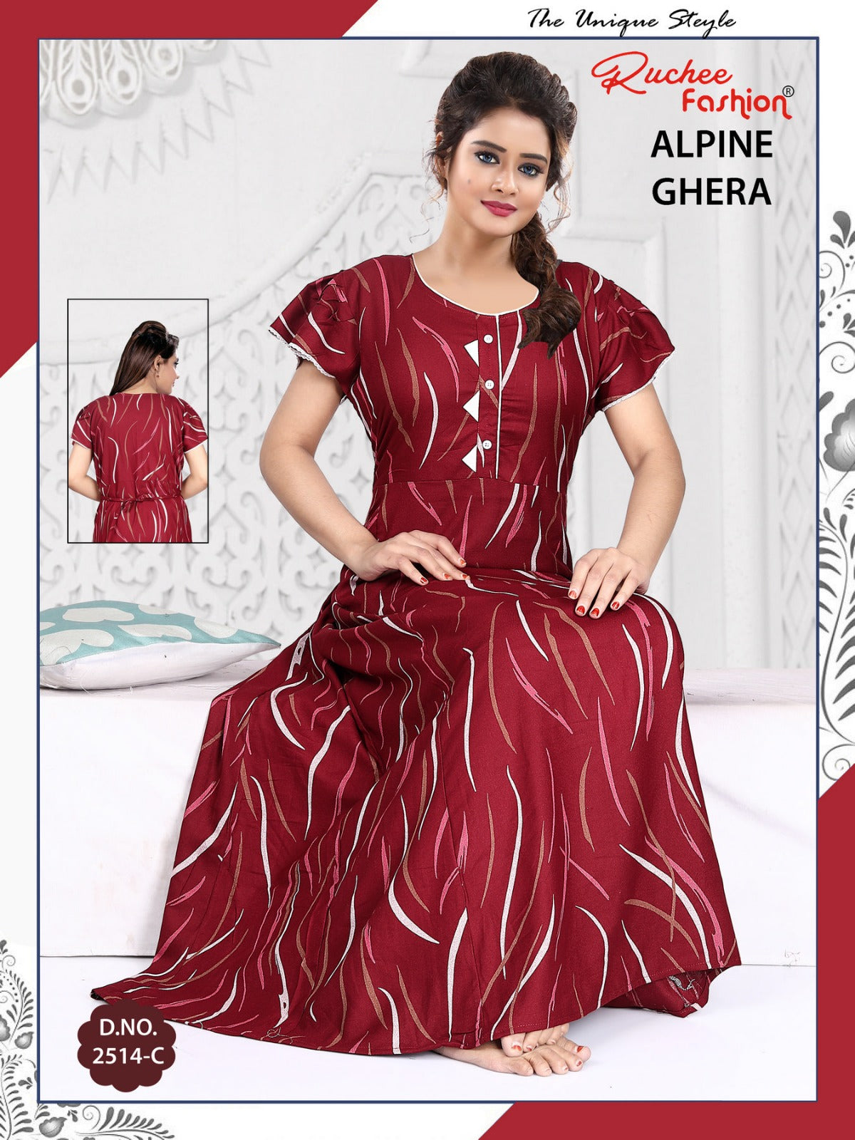 Alpine 311224 Ruchee Fashion Night Gowns Supplier Gujarat