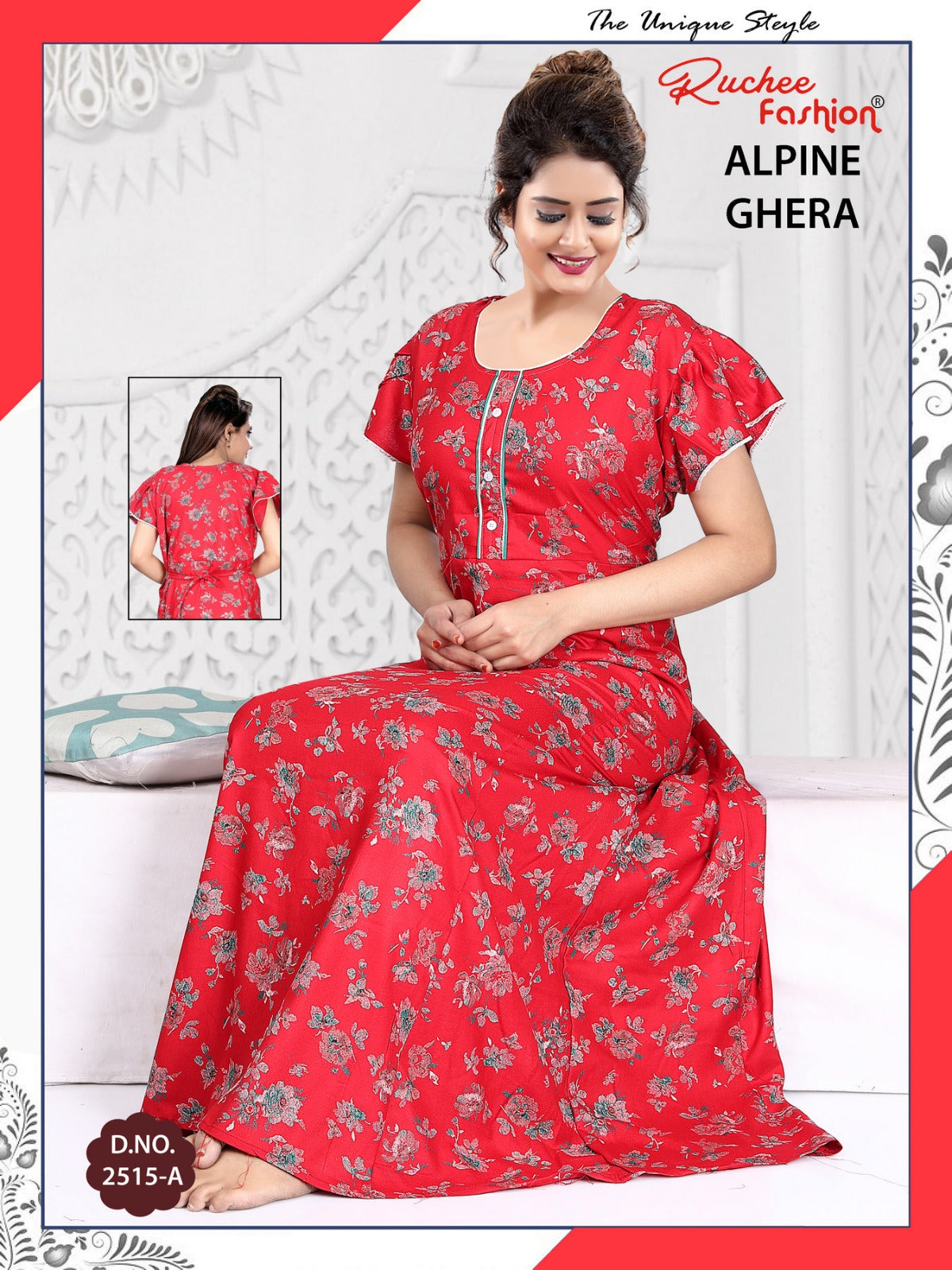 Alpine 311224 Ruchee Fashion Night Gowns Supplier Gujarat