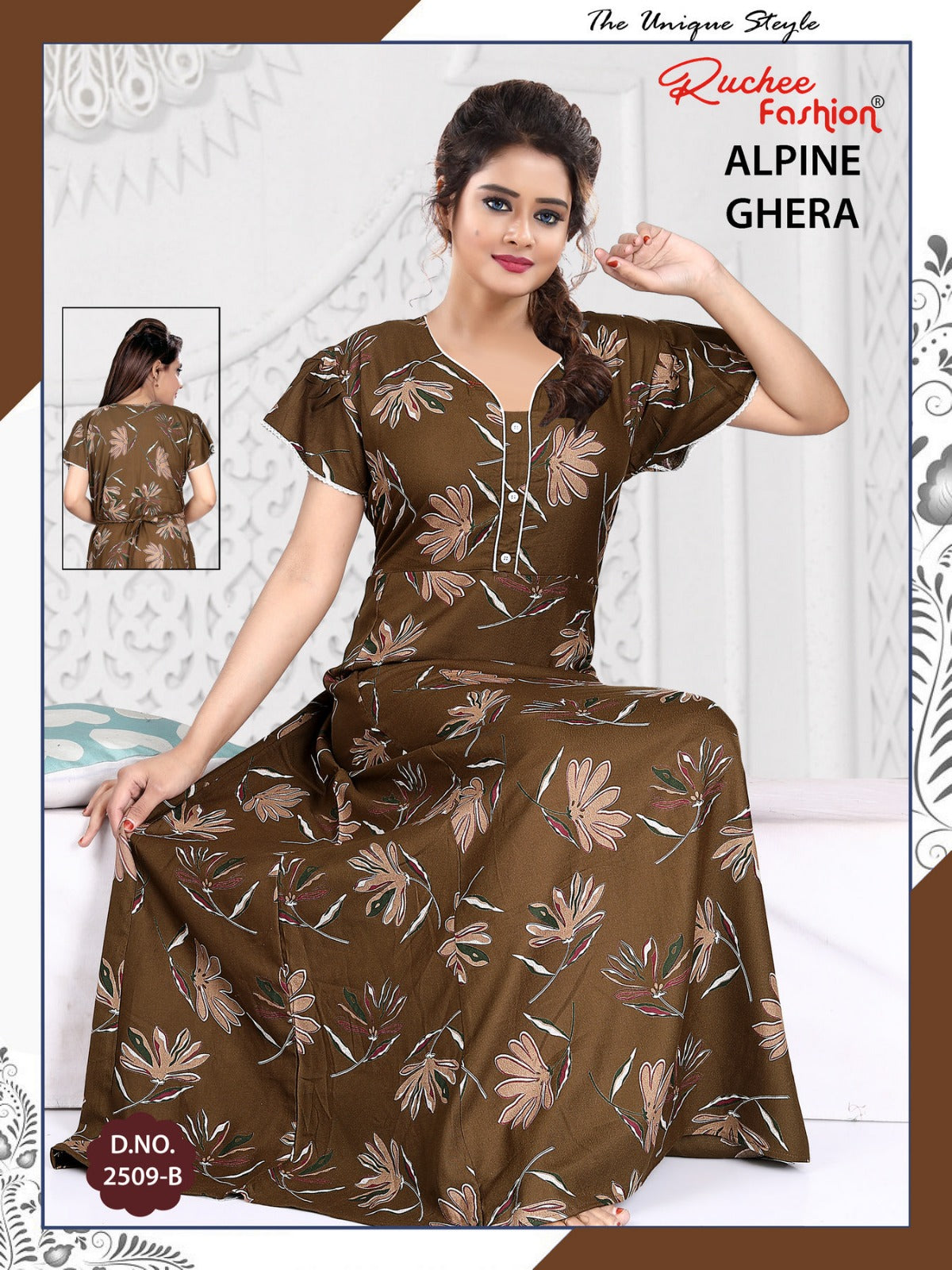 Alpine 311224 Ruchee Fashion Night Gowns Supplier Gujarat