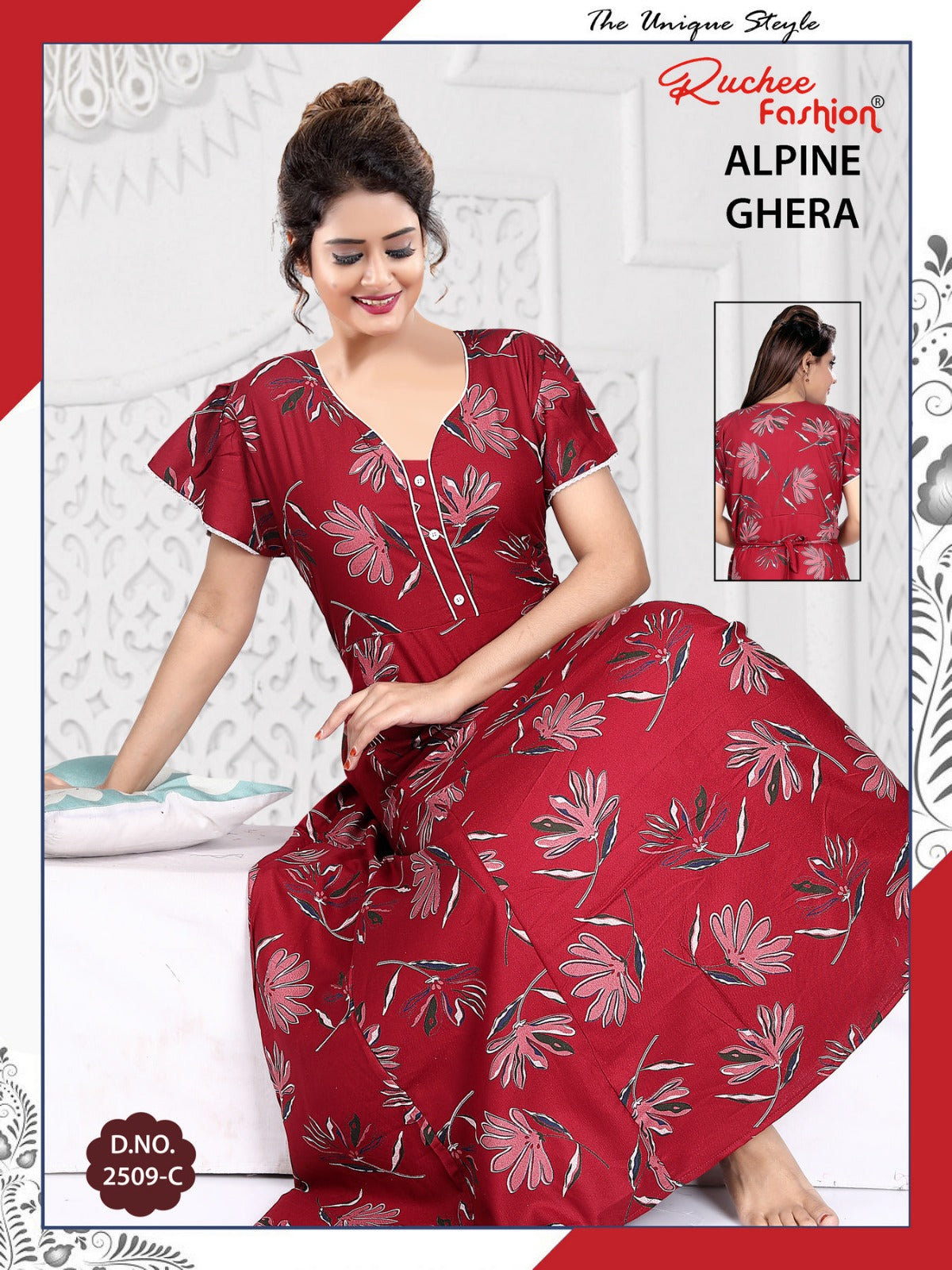 Alpine 311224 Ruchee Fashion Night Gowns Supplier Gujarat