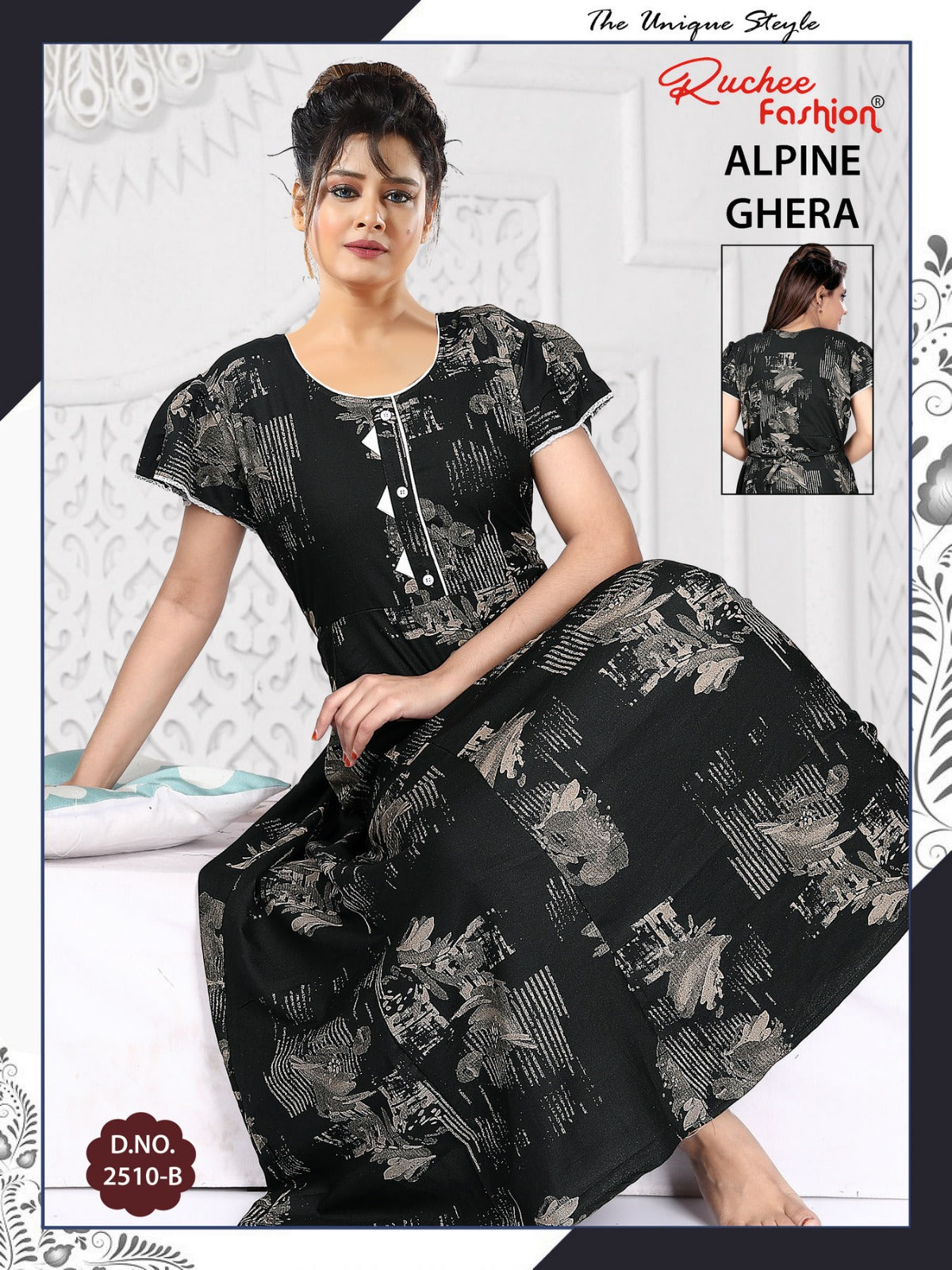 Alpine 311224 Ruchee Fashion Night Gowns Supplier Gujarat