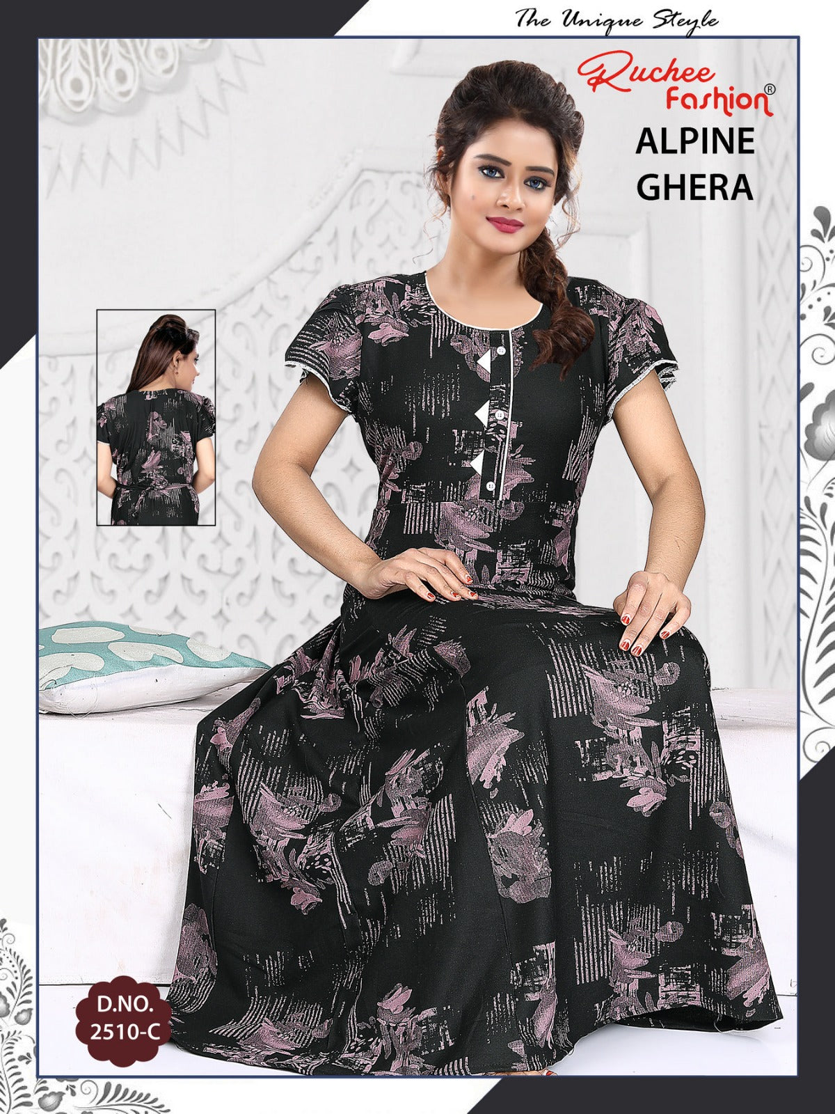 Alpine 311224 Ruchee Fashion Night Gowns Supplier Gujarat