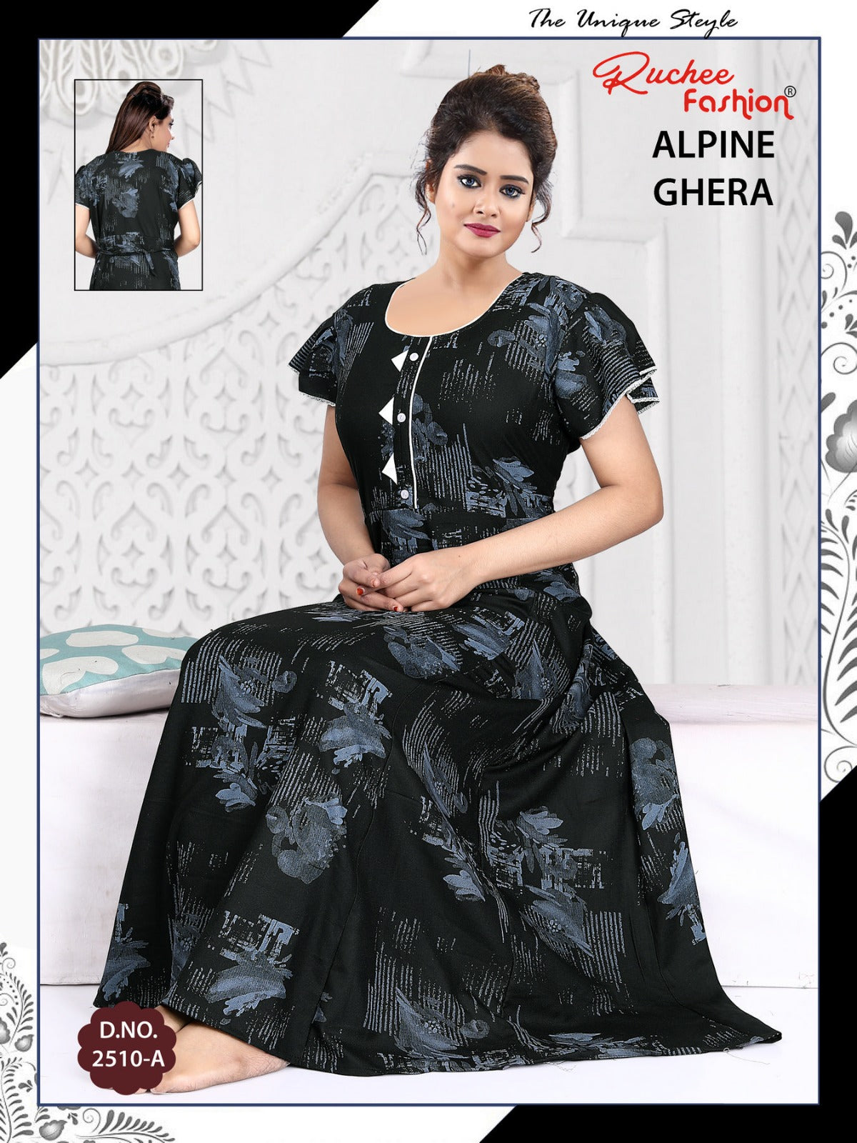 Alpine 311224 Ruchee Fashion Night Gowns Supplier Gujarat