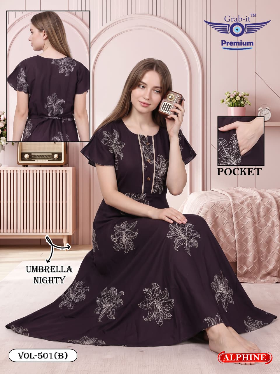 Alpine Umbrella 501-508 Grab It Night Gowns Supplier India