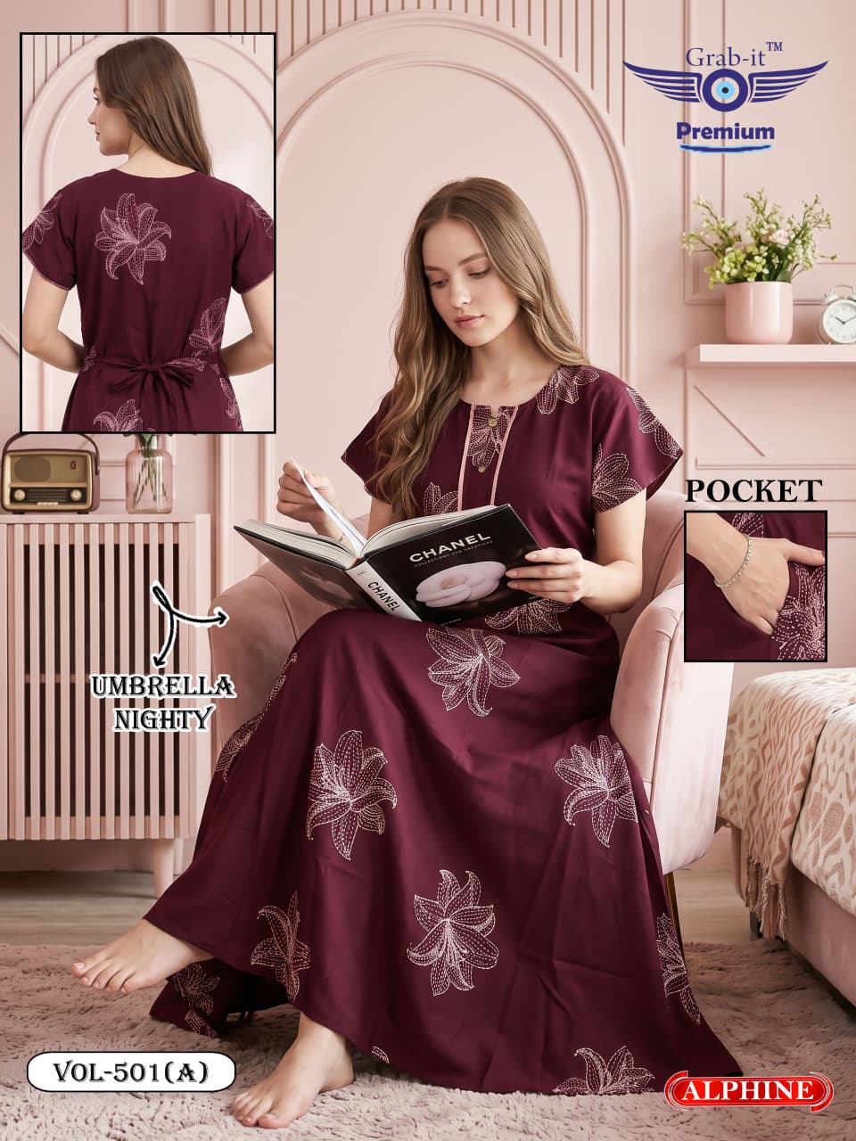 Alpine Umbrella 501-508 Grab It Night Gowns Supplier India