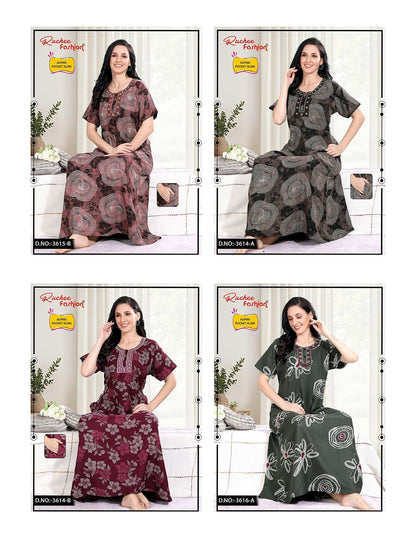 Alpine A-Line 1809 Ruchee Fashion Night Gowns Manufacturer India