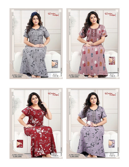 Alpine A-Line 1908 Ruchee Fashion Night Gowns Exporter Ahmedabad