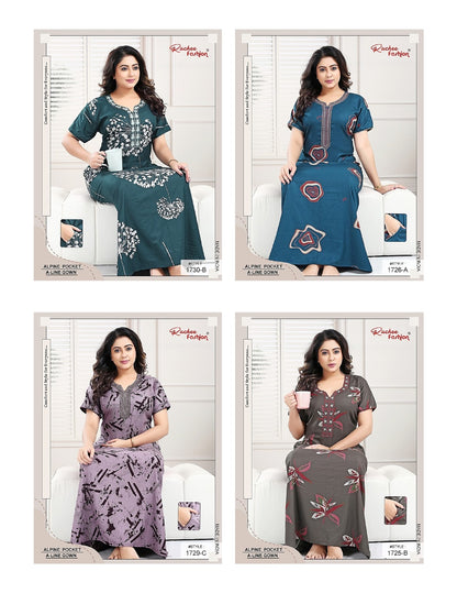 Alpine A-Line 1908 Ruchee Fashion Night Gowns Exporter Ahmedabad