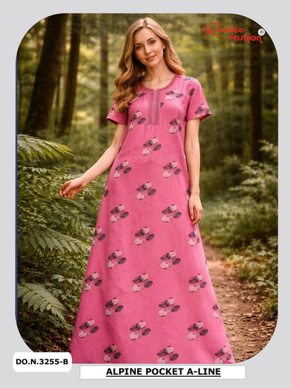 Alpine Aline 3103 Ruchee Fashion Night Gowns Supplier India