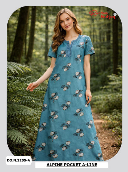 Alpine Aline 3103 Ruchee Fashion Night Gowns Supplier India