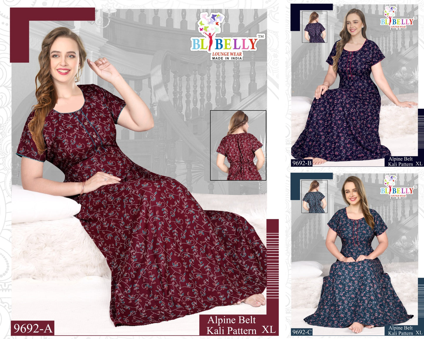 Alpine Belt Belly Night Gowns Exporter